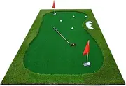 Golf Putting Green Set with Putter,Portable Putting Mat Indoor Or Outdoor,Professional Golf Training Practice Equipment A 100x300cm(39x118inch)