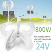 800W Wind Generator 5 Blades Wind Turbine With MPPT Boost Charge Controller 24V