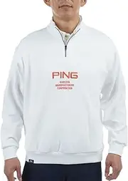 PING APPAREL(ピン アパレル) Pin Apparel 621-5162101 Men's High Neck Sweatshirt, Half Zip, Cardboard, Golf