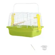 Compact Iron Bird Cage with Easy toClean Grids Base for Finches Cockatiels Trip