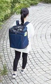 Petio Porta On The Go Traveling Pet Carrier Backpack, Navy Blue