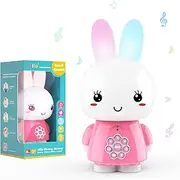 Alilo Honey Bunny G6 Interactive Music & Story Player - Includes White Noise Sound, Soothing Lights, Sleep Soother All-in-One, Sensory Toy for Toddlers, BPA-Free, Rechargeable, Educational Gift for Infants & Young Children (Pink)