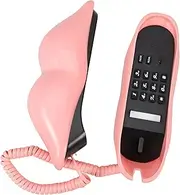 Creative Lip Shaped Telephone Dial Phone Corded Home Decor Unique Prop Telephone Ornament Lightweight Synthetic Present for Birthdays Celebrations