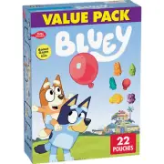 Bluey Fruit Flavored Snacks, Treat Pouches, Gluten Free Snack, Value Pack, 22 Ct