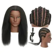 Mannequin Head 100% Human Hair Cosmetology Manikin Doll Training Head Black