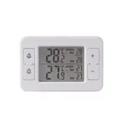 Fridge Thermometer Freezer LCD Digital Audible Alarm Refrigerator Meter with 2 T