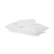 250 Thread Count Cotton Rich Sheet Set - Single Bed, White