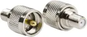 DHT Electronics 2PCS RF coaxial Coax Adapter F Female to UHF Male PL-259 Conn...