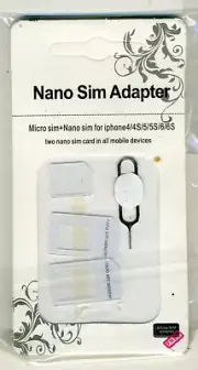 New SIM Card Adapter Kit w/ Standard Micro, Nano Card Adapters Universal Set#502