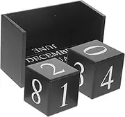 Tofficu Creative Iron Calendar Ornaments We Holiday Dry Erase Calendar Rod Room Calender Small Date Flip Digital Clock Birthday Large Monthly Digital Alarm Clock Decor Year Date Wood Black