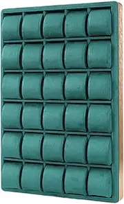 ａ aternee Watch Display Tray Jewelry Organizer Wristwatches Case Watch Holder for Shop Gift, Green