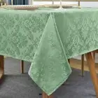 Flower Jacquard Rectangle Tablecloth 52 x 70 Inch Waterproof Free Washable Da...