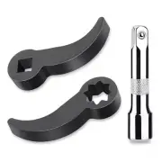 3 Pcs Pry Bar Wrench Adaptor Head Half Shaft Removal Tools with 3/8"Extension...
