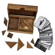 401003 DOUBLE TANGRAM WOODEN PUZZLE GAME FUN ACTIVITY GIFT IDEA