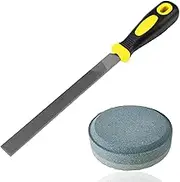 Set of 2 Dual Grit Multi-Purpose Sharpener and Rectangular Cut Axe File, SourceTon Waterstone Sharpener and Sharpening File
