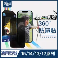 在飛比找momo購物網優惠-【ZA喆安電競】360度防窺鋼化玻璃保護貼膜 手機保護貼膜 