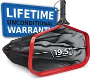 19" ProTuff Heavy-Duty Pool Leaf Rake - Efficient Skimming with Lifetime Service