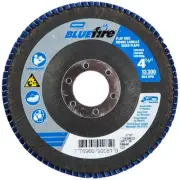 Norton 77696090081 4-1/2x7/8” BlueFire R884P ZA HD Type 27 Flap Discs 36G 10 pk