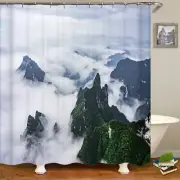 Cloudy And Misty Mountains Bathroom Multiple Sizes Shower Curtain Outdoor