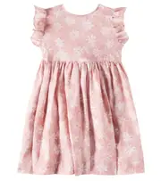 [Il Gufo] Il Gufo Floral ruffled linen dress Y 8 pink