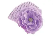 Mud Pie Baby Buds Purple Mesh Jeweled Flower Hat