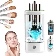 Electric Make up Brush Cleaner Machine 【2025 New SGS Premium Certified】 Makeup Brushes Cleaner Dryer 【Super-Fast 7000RPM】Automatic Cosmetic Brush for All Size Brushes Set (White-A)