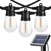 48Ft Solar String Lights Outdoor Waterproof Shatterproof Bulb Lights for Lawn