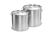 SOGA Stock Pot 21L 50L Top Grade Thick Stainless Steel Stockpot 18/10