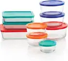 Pyrex 18-Piece Simply Store Glass Food Container Set - Multi