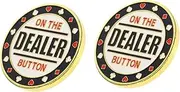ibasenice 2pcs Banker Number Sign Party Supplies Reward Coins Game Chips Counting Money Tokens Poker Counting Chips Poker Chips Game Supplies Card Dealer Chips Plaything Iron Button Metal