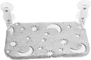 FONDOTIN Sturdy Metal Frame Cat Window Perch Bed Glow-in-The-Dark Stars Cat Window Hammock for Comfort
