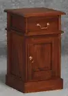 Milan solid mahogany Bedside Table / Lamp Table 1 Drawer 1 Door