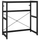 Bathroom Vanity Frame Wash Basin Sink Shelf Storage Unit Iron Black 79x38x83cm