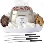 SHARPER IMAGE Electric Tabletop S'mores Maker for Indoors 6 Piece Set Durable