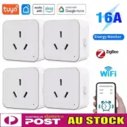 4x Tuya WiFi / Zigbee 16A Smart AU Socket Plug Voice Control for Alexa Google