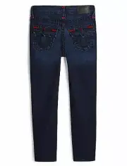 NWT TRUE RELIGION $129 BOYS INDIGO MOOD GENO SUPER T FLAP POCKET JEANS SZ 10