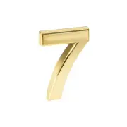 Self Adhesive House Number 1.97 Inch ABS Number 7 for Hotel Mailbox Gold Tone