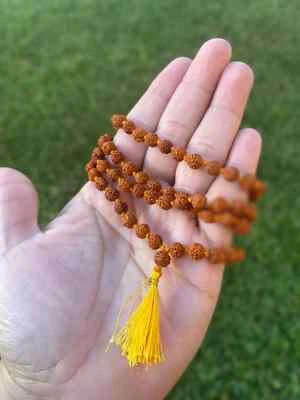 Rudraksha 5 Mukhi Face Rudraksh Mala 9mm 108 Beads Certified Energised Original
