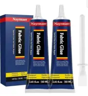 2x Fabric Glue, Permanent Clear Washable Clothing Glue for All Fabrics Cotton