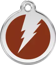 Red Dingo Flash Brown Tag - Lifetime Guarantee - Cat, Dog, Pet ID Tag Engraved