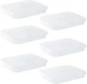 6 Pack Refrigerator Bacon Keeper Containers,Food Storage Box,Meat Crisper,Freezer Containers With Lid,Cold Cuts Storage Case,for Meat,Bacon,Shrimp