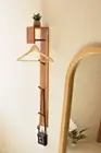 Wood Wall Rack Hook Organizer Clothes Coat Hat Purse
