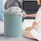 Foldable Laundry Basket Cotton and Linen Storage Bag Storage Basket