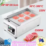 Electric Griddle Grill BBQ Hot Plate Commercial Stainless Steel Countertop 2500W