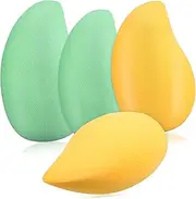 [Healeved] 4pcs Beauty Egg Portable Powder Puffs Makeup Supplies Powder Puff Mango Powder Puff Makeup Cosmetic Powder Puffs Makeup Puffs Women Makeup Powder Puffs