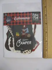 Echo Park Ephemera CALL OF THE WILD Camping Die Cut Cardstock 33 Pieces NIP