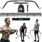EVO Bow - All in One Portable Home Gym System | Compact Strength Training and Exercise Equipment for Travel with Notched Resistance Bands for Full Body Training and Weighted Pushups | 300lbs