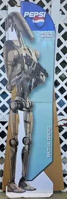 Star Wars Episode 1 Battle Droid Rare VTG Cardboard Cutout Standee Pepsi Advert