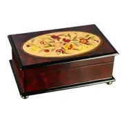 Classic Floral Musical Wooden Jewelry Box