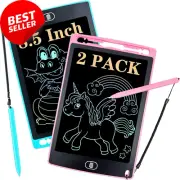 2 Pack LCD Writing Tablet, 8.5 Inch Colorful Doodle Board for Kids 3-8 Years